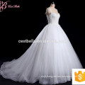 2017 Suzhou White Lace Applique Chapel Train Plus Size Puffy Bridal Wedding Dress Ball Gown